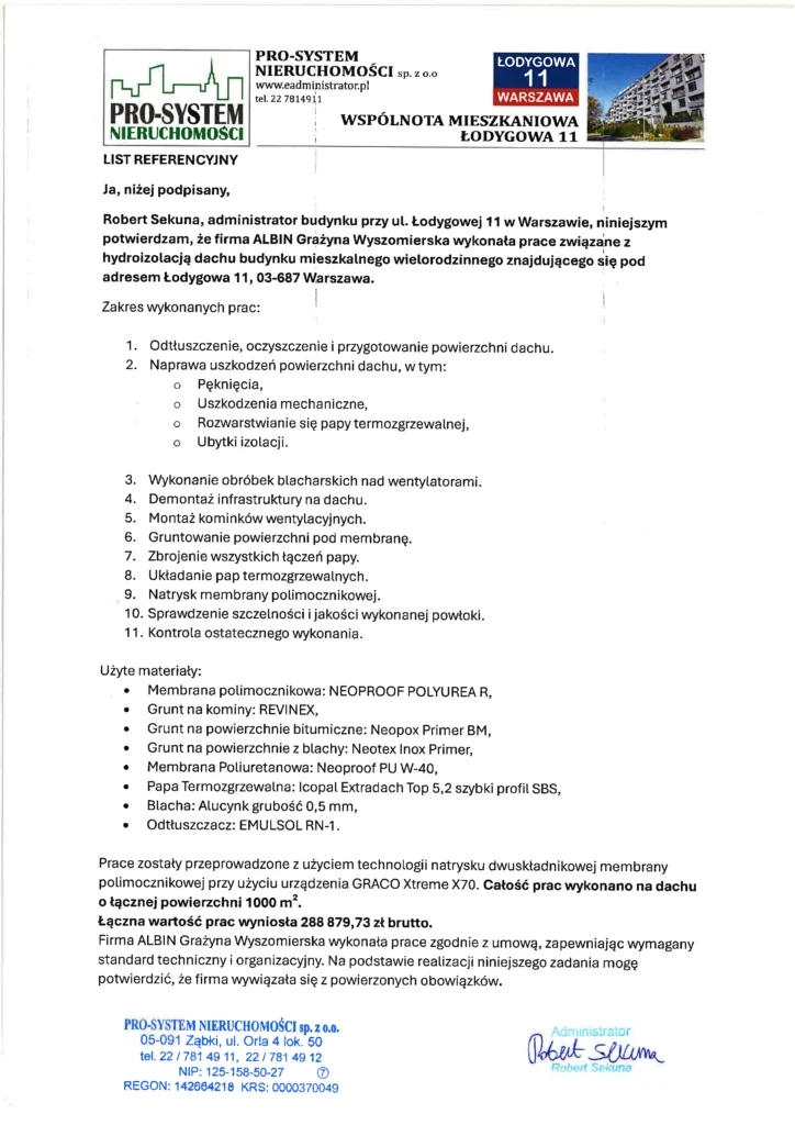 referencje albin usługi remontowe 3