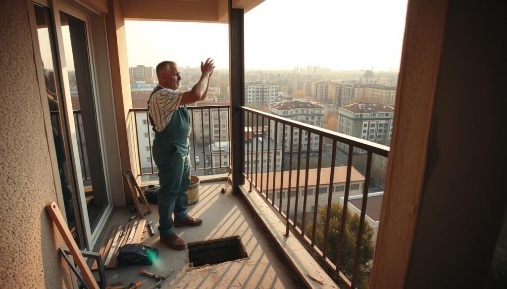 balkon w bloku remont