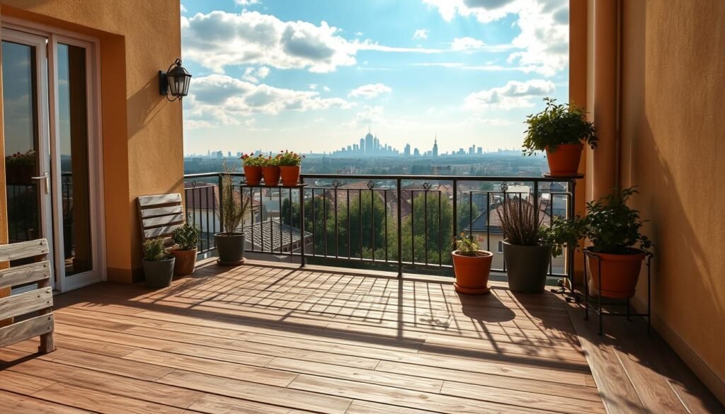 podłoga na balkon
