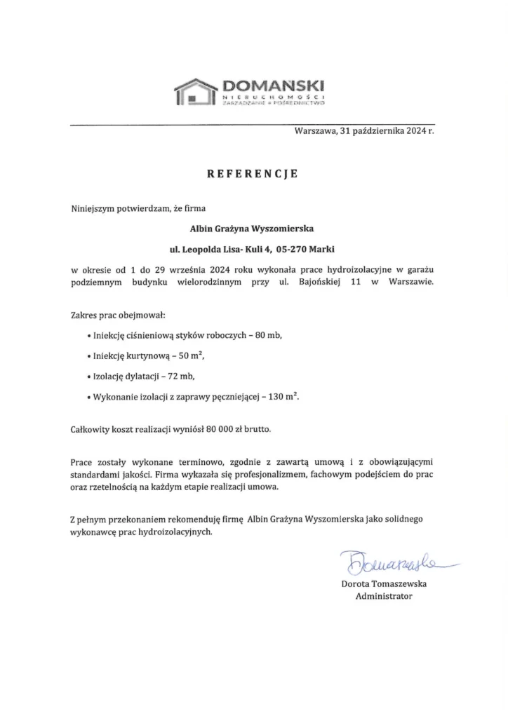 referencje albin usługi remontowe 12