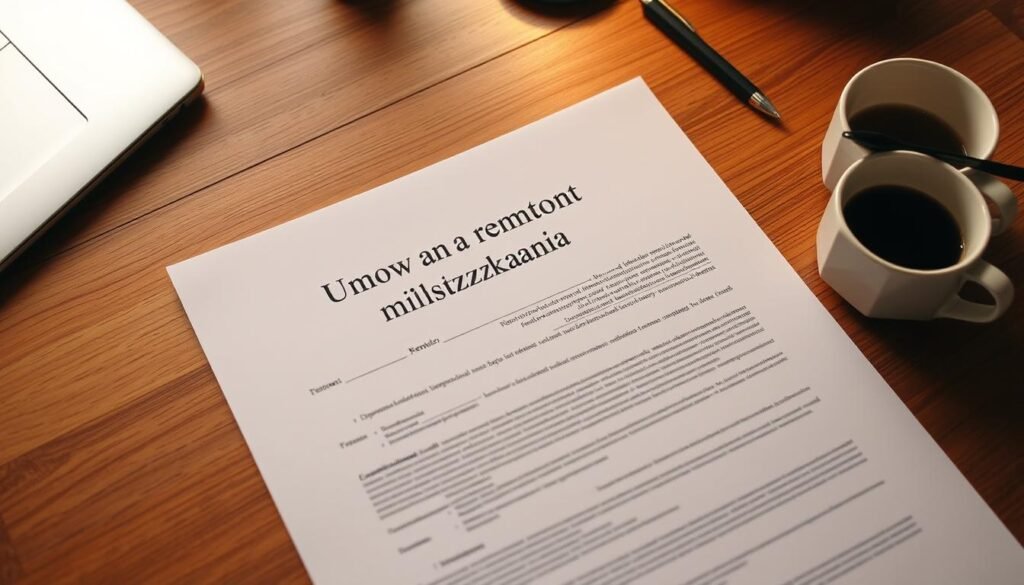 umowa na remont mieszkania