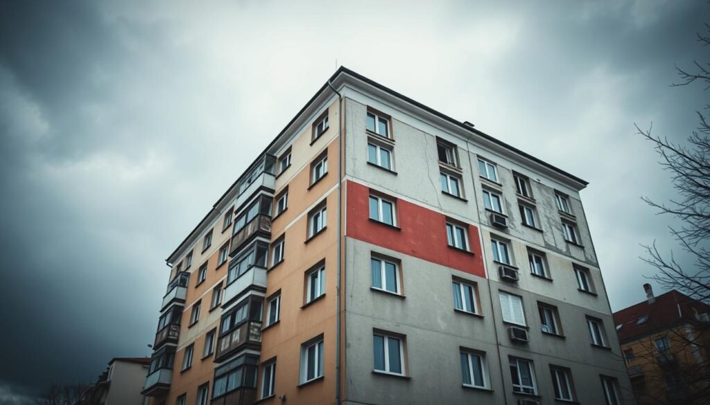 wpływ warunków atmosferycznych na elewację