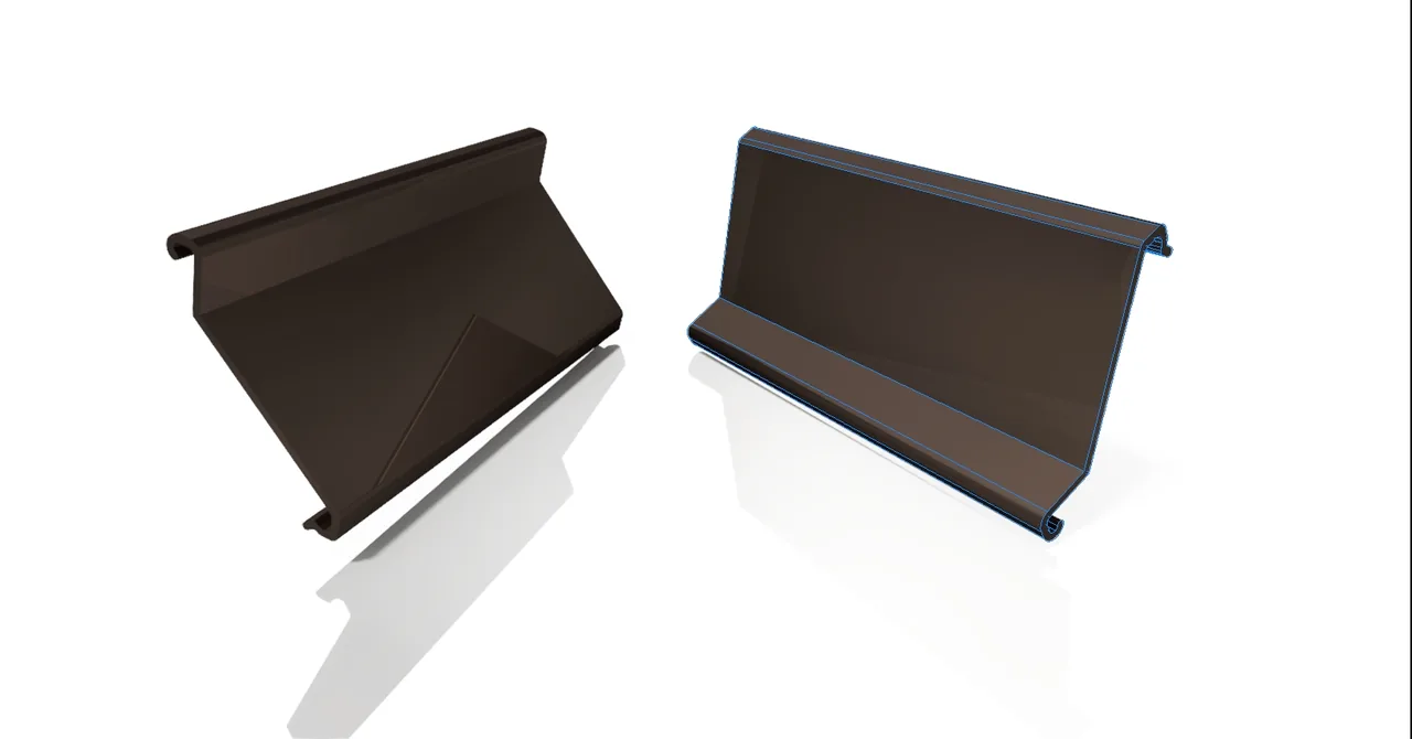 Łącznik profili H60, RAL 8019 (brąz) – system klejowy H60 do tarasu wentylowanego